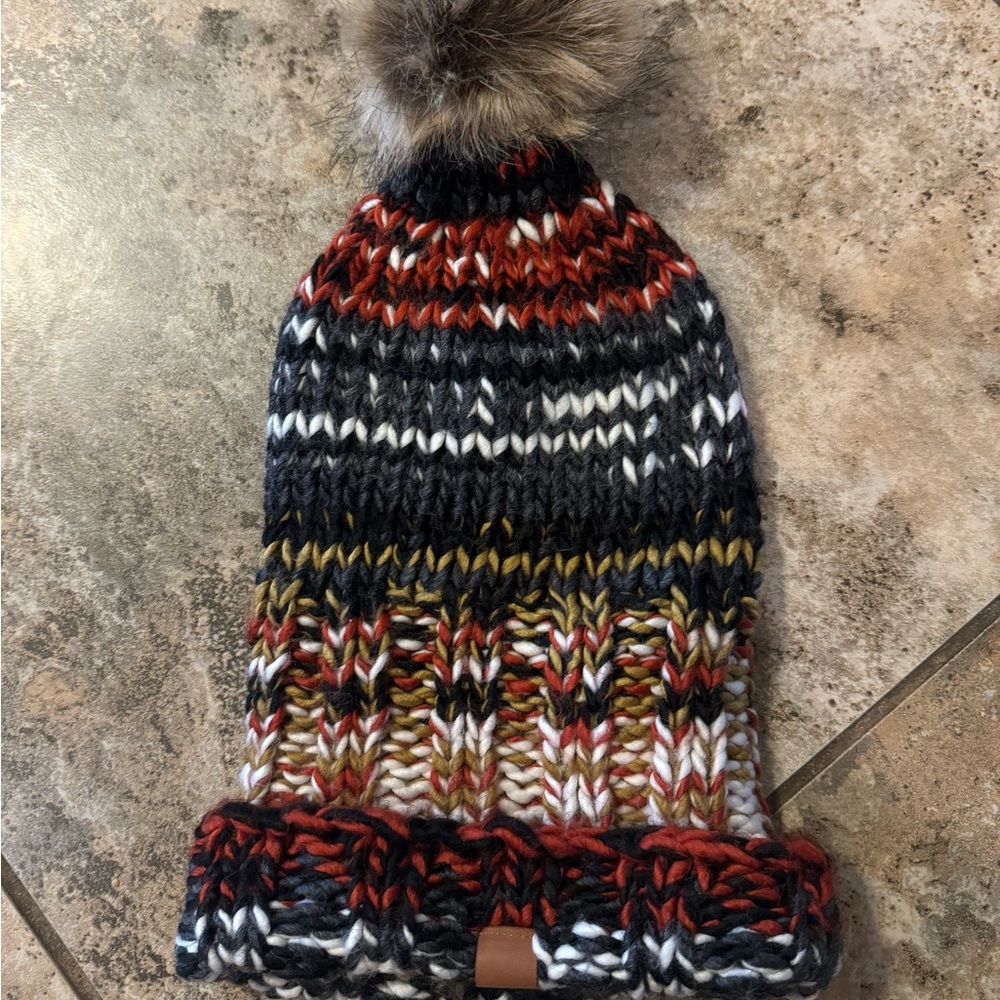 NWT Brand new never worn with tags FRYE  Pom Beanie HAT. Beautiful colors